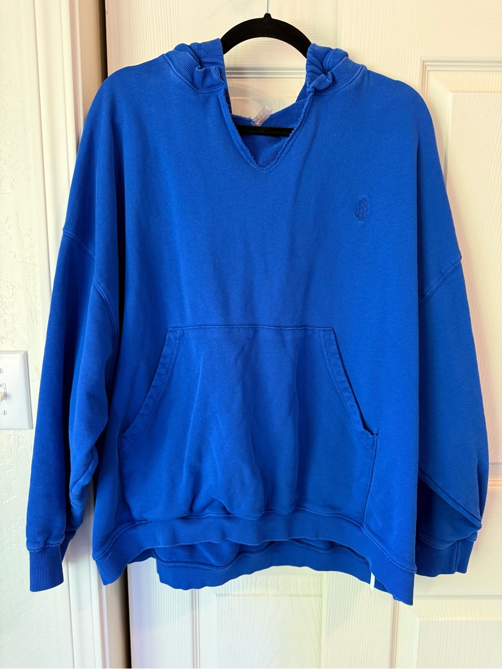 Free People royal blue hoodie sweatshirt size small